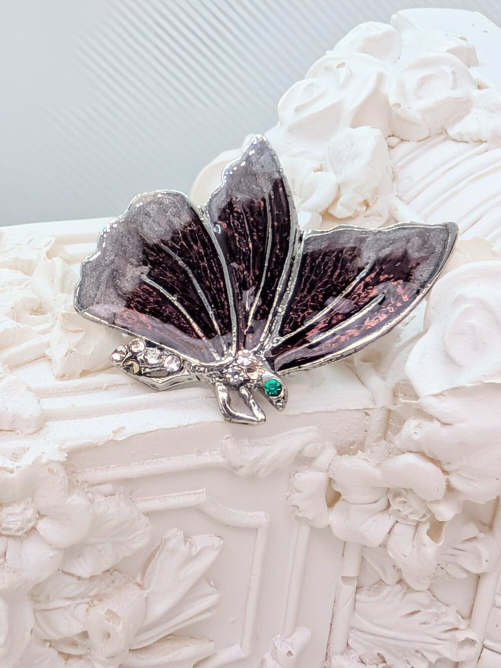 NEW Purple Enamel Butterfly Put 'Em Pin